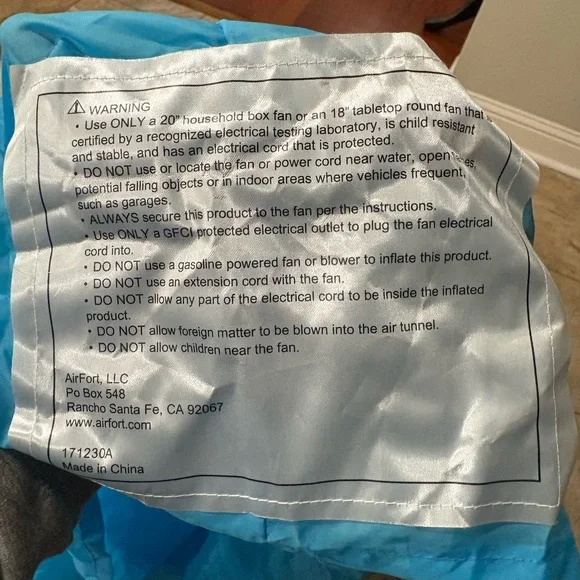 Airfort blue red & yellow tent **No fan** Good Condition - Picture 3 of 6